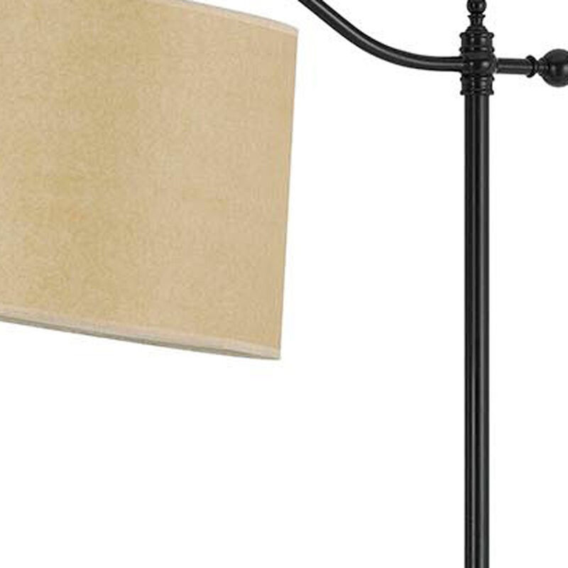 HomeRoots 63" Bronze Metal Adjustable Floor Lamp With Tan Paper Square Shade image number 3