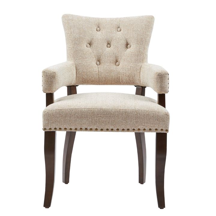 Gracie Mills Mikel Button-Tufted Dining Arm Chair Set