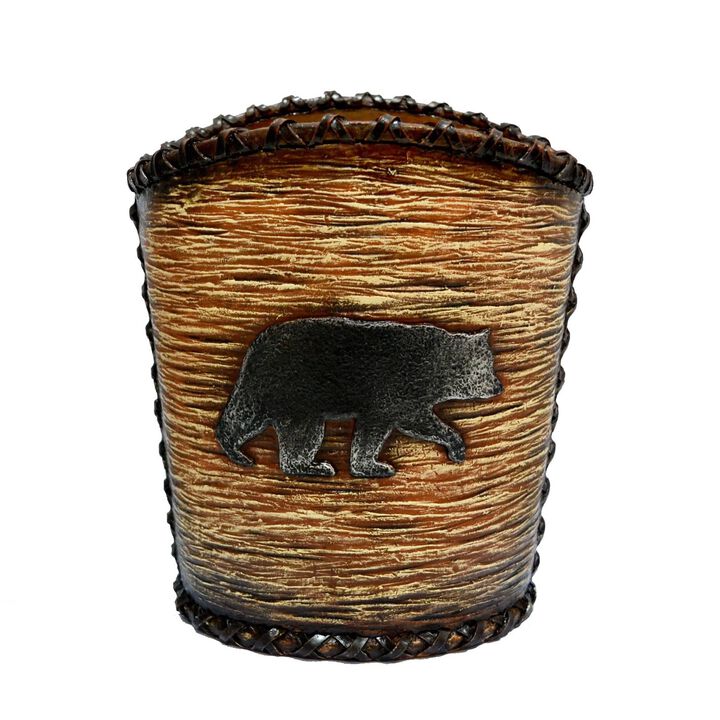 Black Bear Wastebasket
