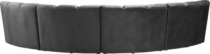 Meridian Furniture Infinity Grey Velvet 4pc. Modular Sectional image number 3