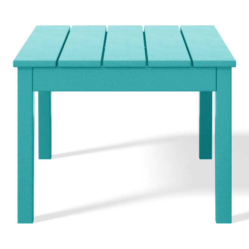 WestinTrends Low Outdoor HDPE Patio Rectangle Coffee Table