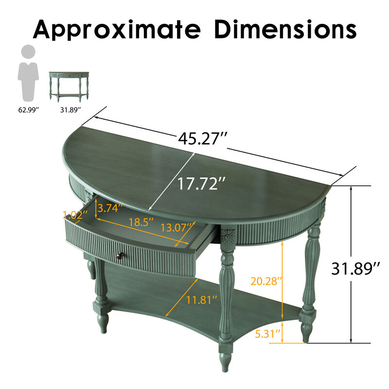 Muxtur Half Moon Console Table image number 3