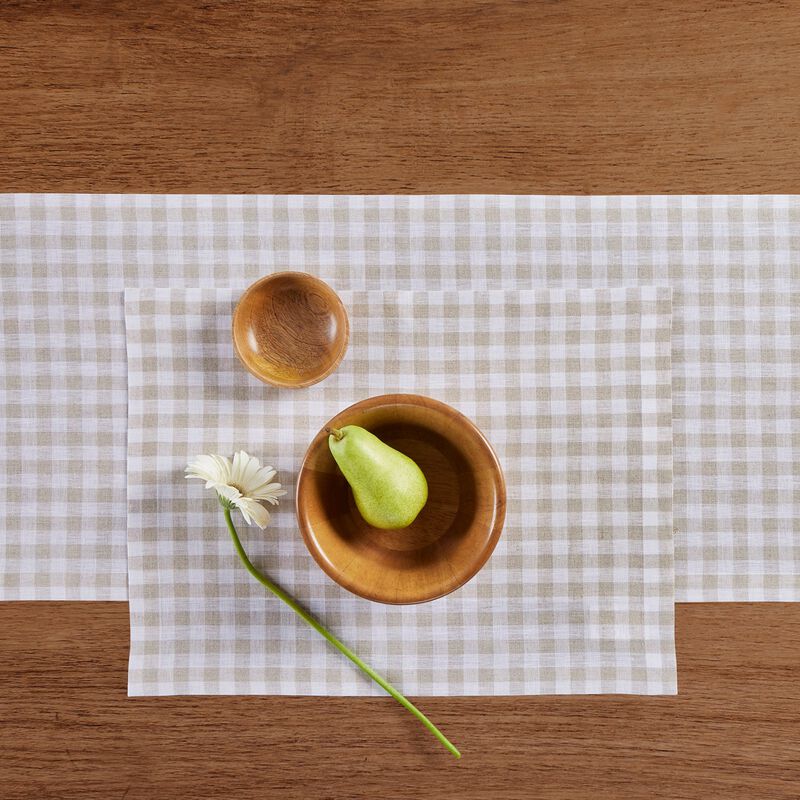 Linen Placemats - Gingham Check