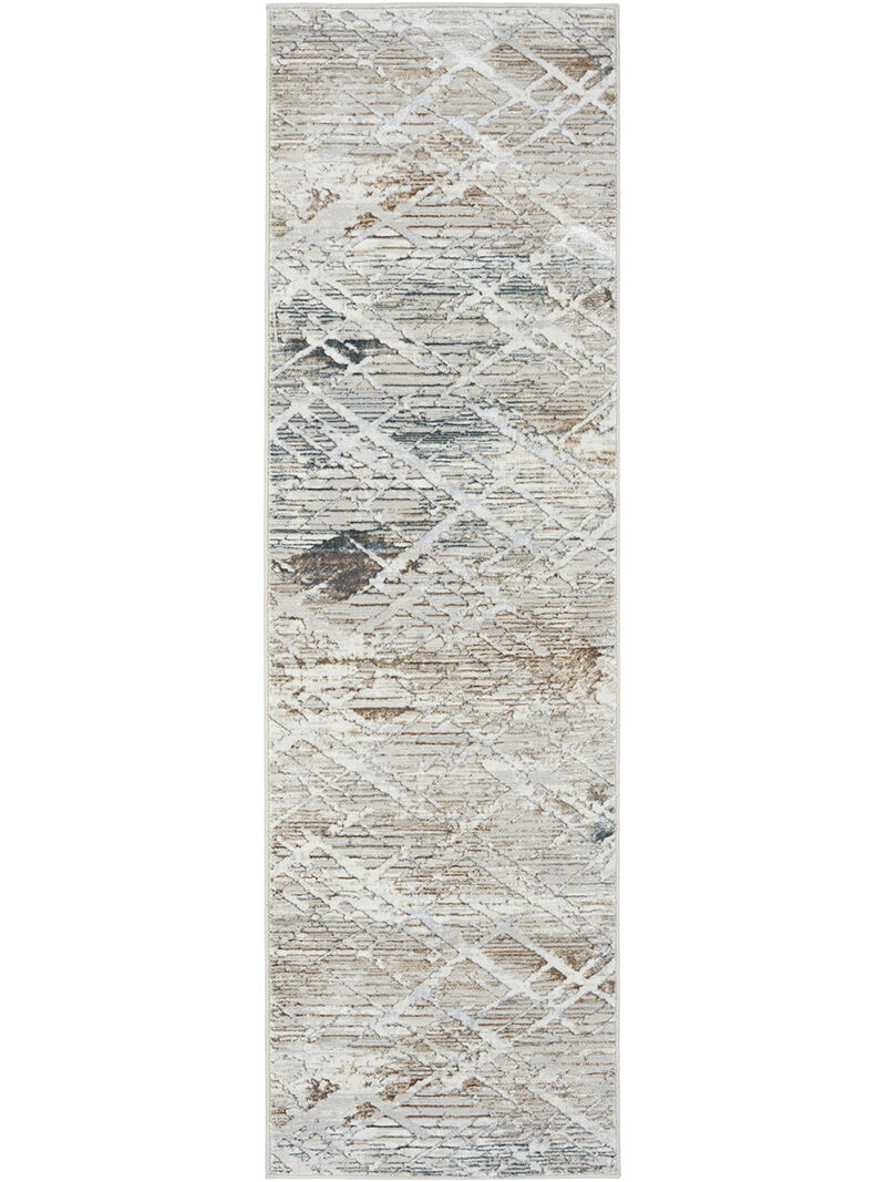 Glitz GLZ11 Gray/Multicolor 2'3" x 7'6" Rug