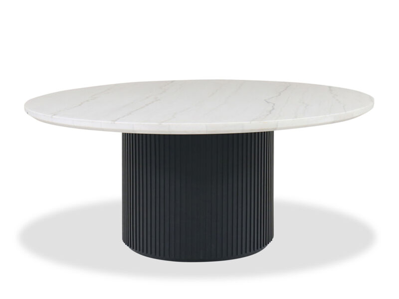 Colvin 72" Marble Top Dining Table in Black