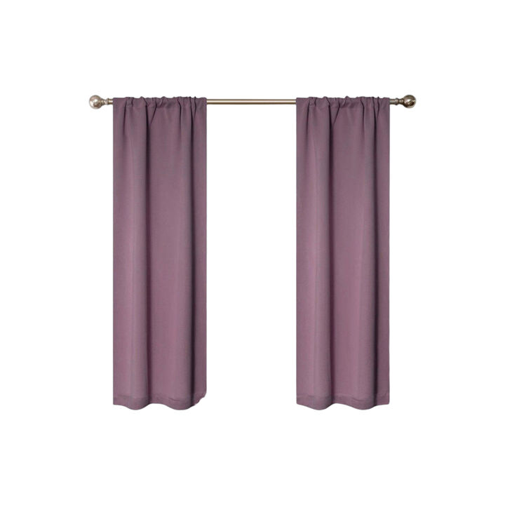 Blackout Curtain Set of 2, Solid Window Drapes for Bedroom and Living Room