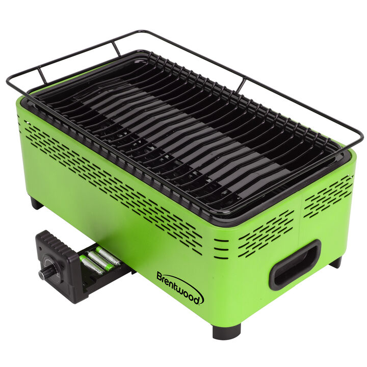 Brentwood BBF-31G Non-Stick Smokeless Portable BBQ, Green