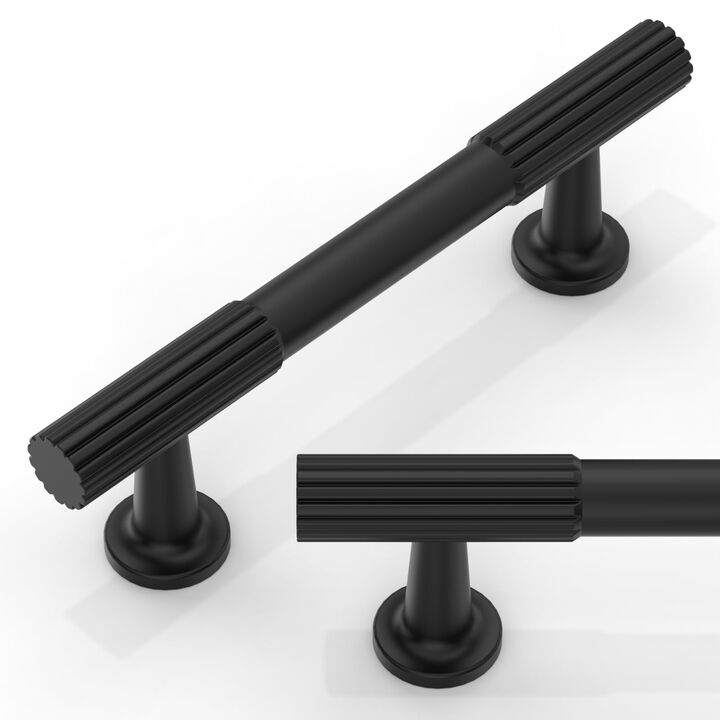Talentedeco 10 Pack Matte Black Cabinet Pulls 3 Inch(76mm) Kitchen Cabinet Handles Cabinet Hardware for Drawer Pulls