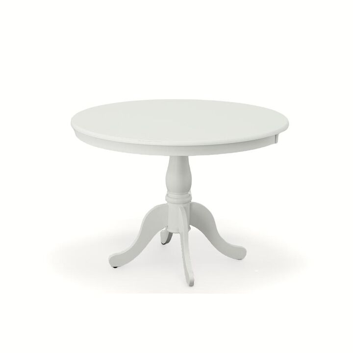 Carolina Living Fairview 42 Round Pedestal Dining Table - White