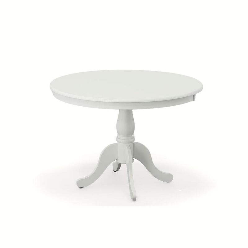 Carolina Living Fairview 42 Round Pedestal Dining Table - White