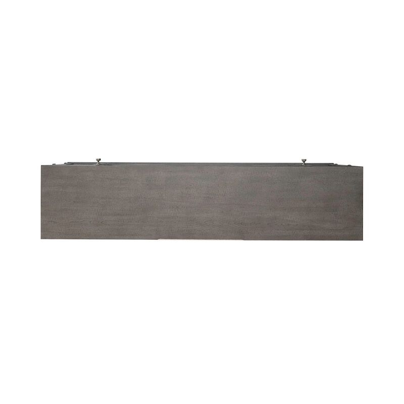 Liberty Furniture Heated LED Fireplace TV Consoles 78 Inch - Dusty Charcoal with Heavy Distressing image number 2