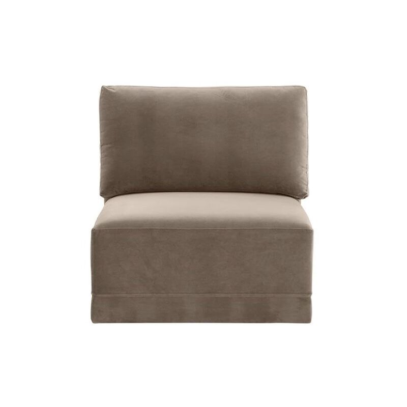 TOV Furniture Willow Taupe Upholstered Armless Chair image number 3