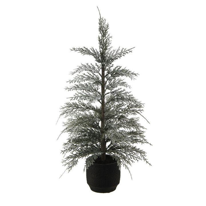24" / 2' Flocked Cedar Tree Set