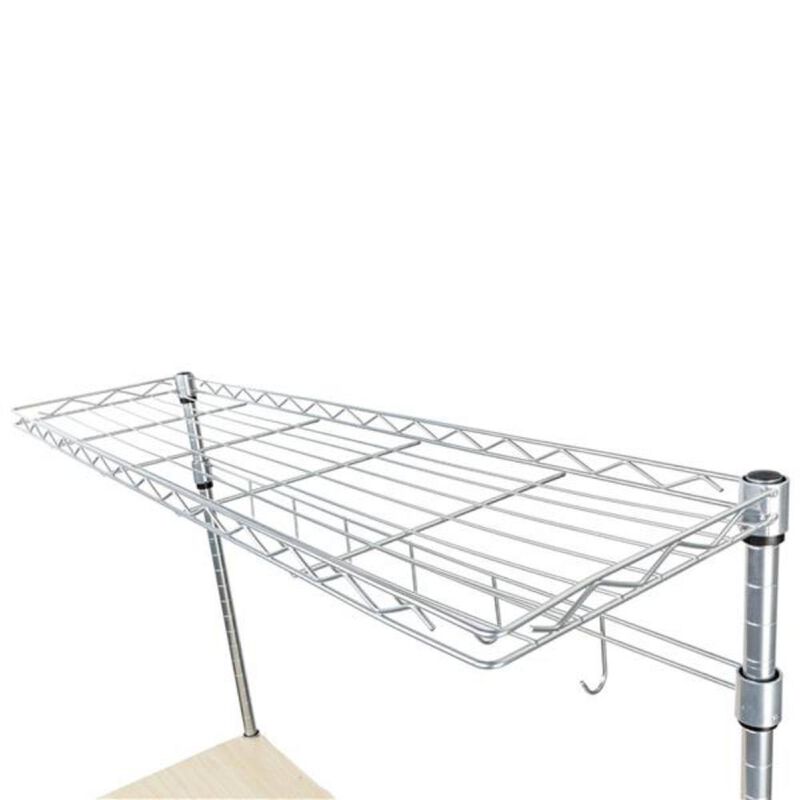 4-Tier Baker's Rack with Microwave Oven Storage & 6 Wave Rod Hooks