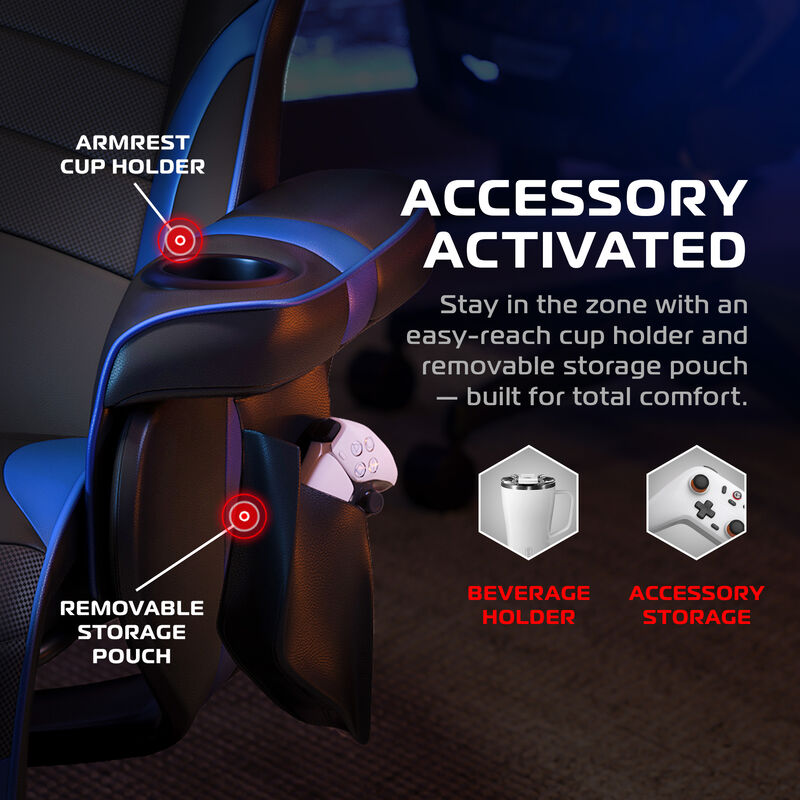 RESPAWN 900 Console Gaming Recliner with Footrest and Lumbar Support - Comfortable Ergonomic Gaming Chair with Headrest, No Wheels, Reclining, Heavy Duty, Racing Style Video Game Chairs