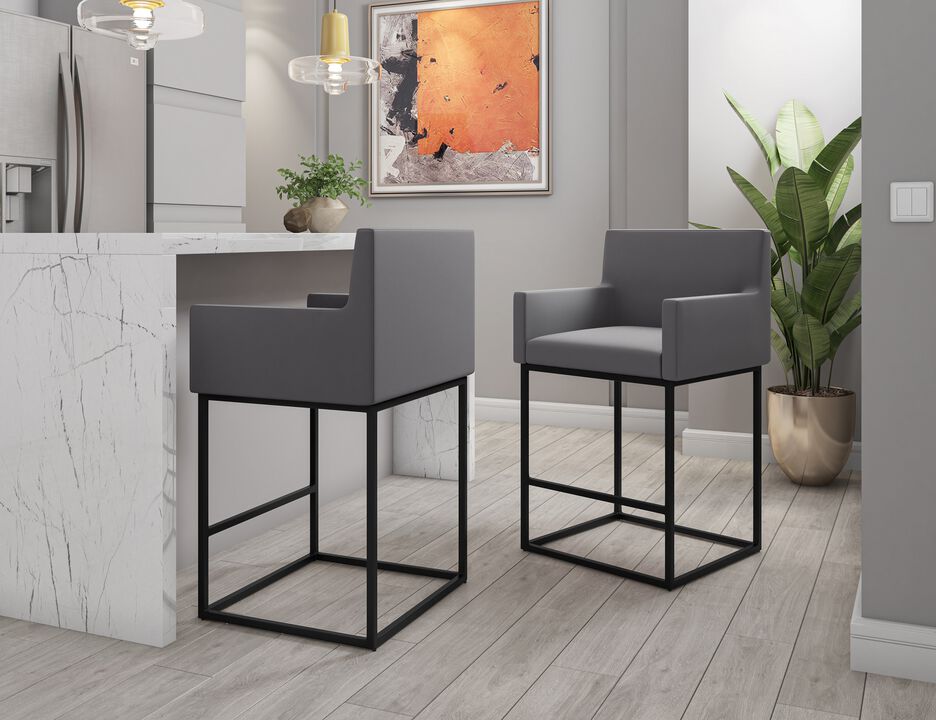 Ambassador Gray Counter Stools (Set of 2)