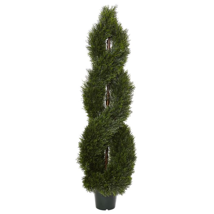 Hivvago Pond Cypress Spiral Topiary UV Resistant (Indoor/Outdoor)