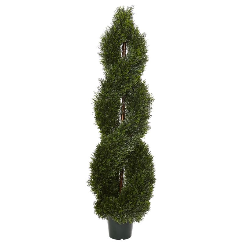 Hivvago Pond Cypress Spiral Topiary UV Resistant (Indoor/Outdoor)