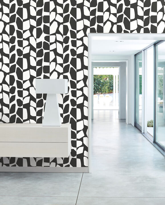 Primitive Vines Black & White Wallpaper