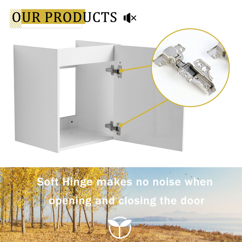 TATEUS 18'' Wall-Mounted Bathroom Vanity with Sink