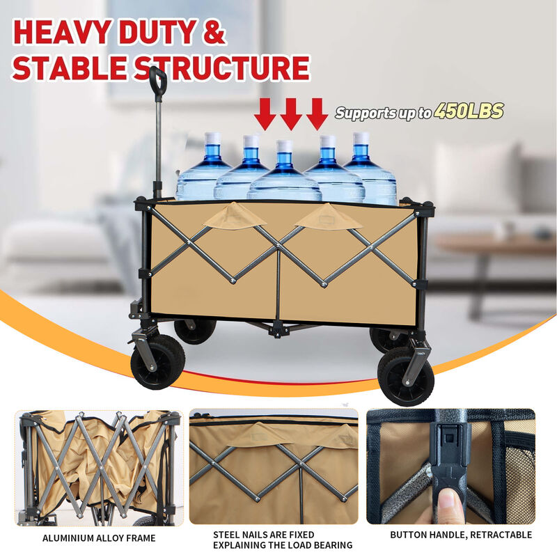 Streamdale Collapsible Beach Wagon: Large Capacity, Foldable, Durable