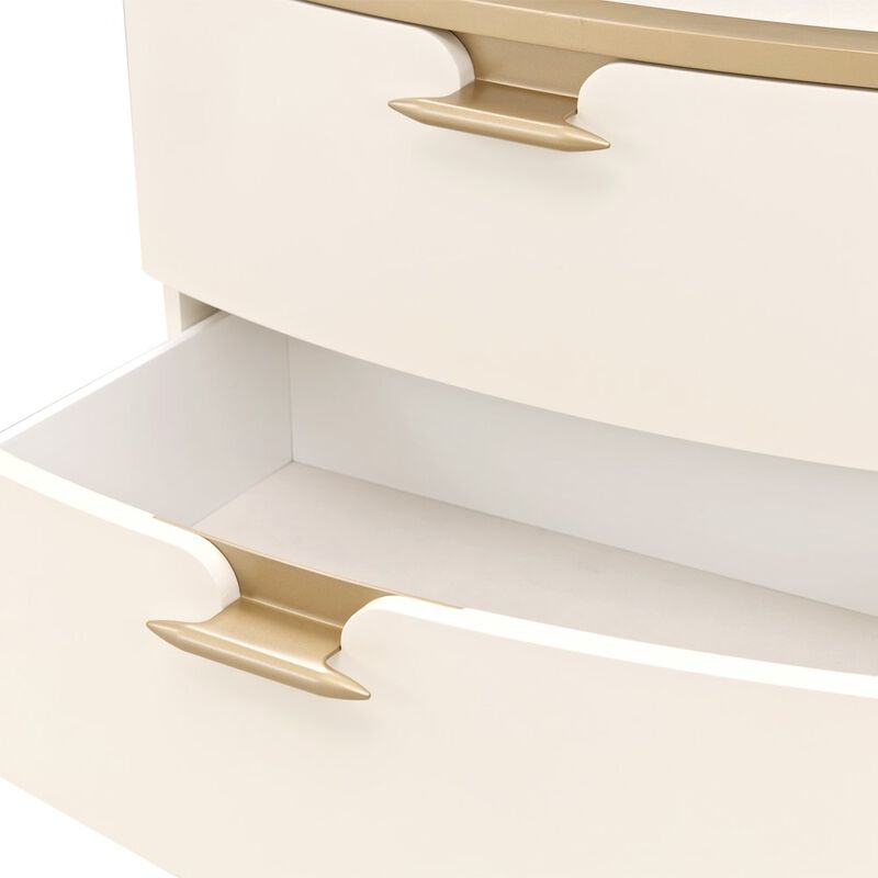 Michael Amini La Terrazza Nightstand - Creamy Pearl
