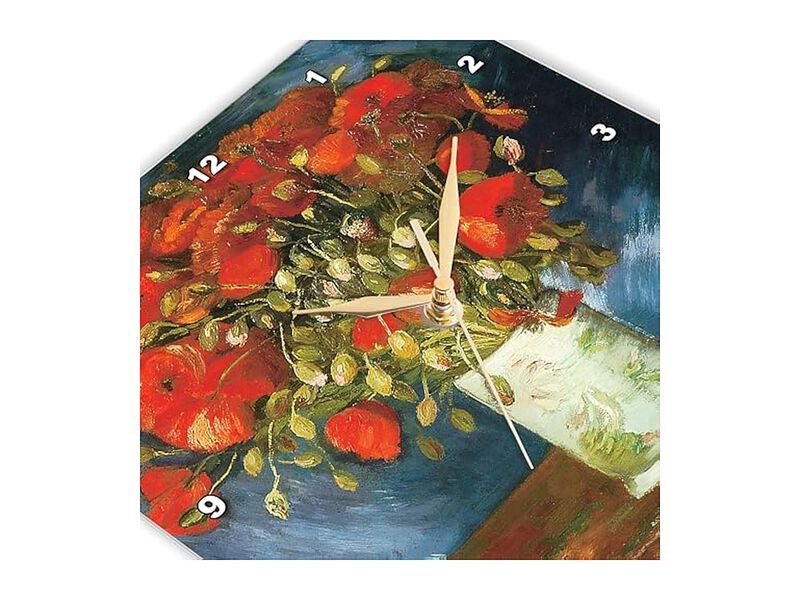 Poppies Vincent Van Gogh Wall Clock 13 Inch Home Decor image number 3