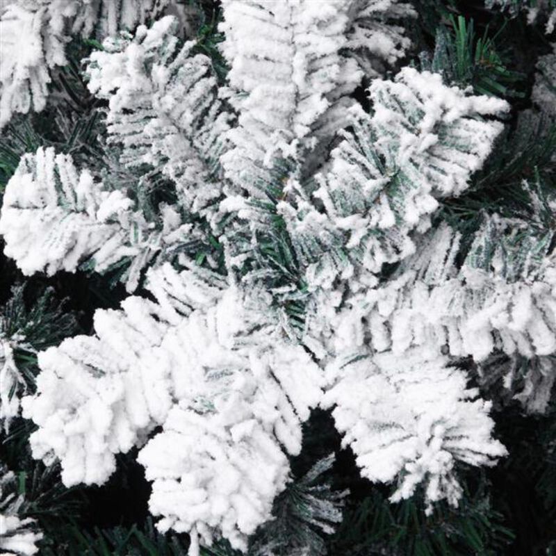 Snow-Flocked Christmas Tree 750 Branches Automatic Pop-Up Tree for Easy & Festive Holiday Décor