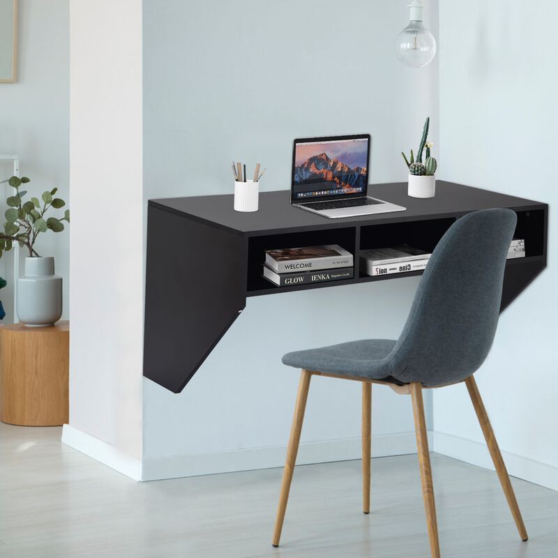 Wall Mounted Floating Computer Table Desk Storage Shelf