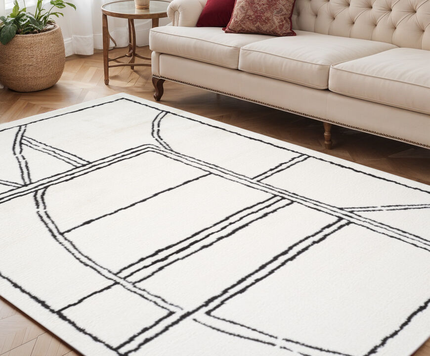 HomeRoots Medallion Area Rug