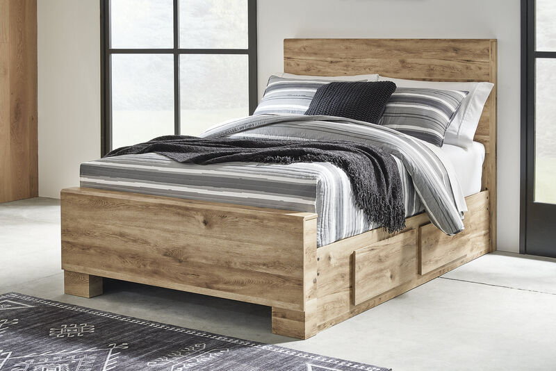 Hyanna Panel Bed with 1 Side Storage image number 1