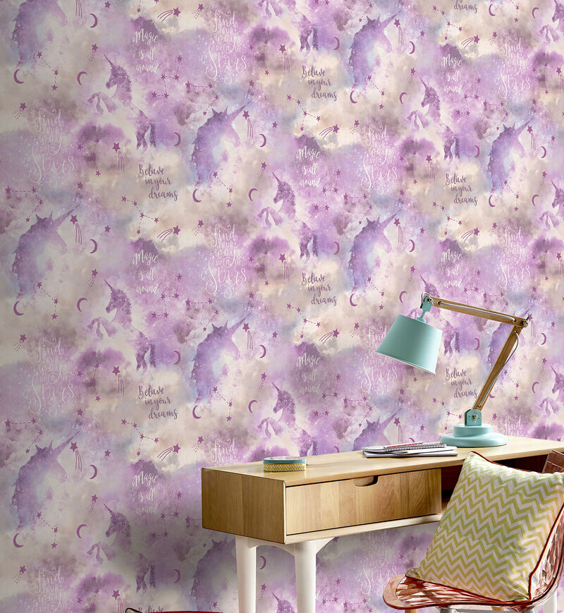 Xena Pink Galaxy Unicorn Wallpaper image number 4