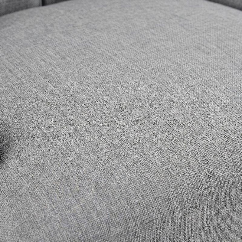 Tufted Upholstered Fabric Dining Chair for Kitchen and Dining Room, Beige image number 5