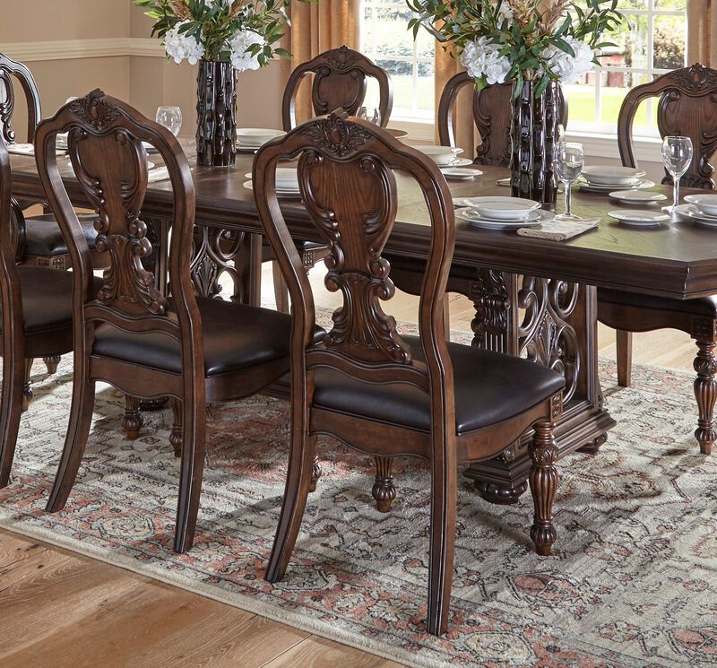 Streamdale 2 Traditional Dark Oak Side Chairs