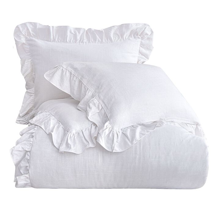 Lily White King Duvet Cover Set