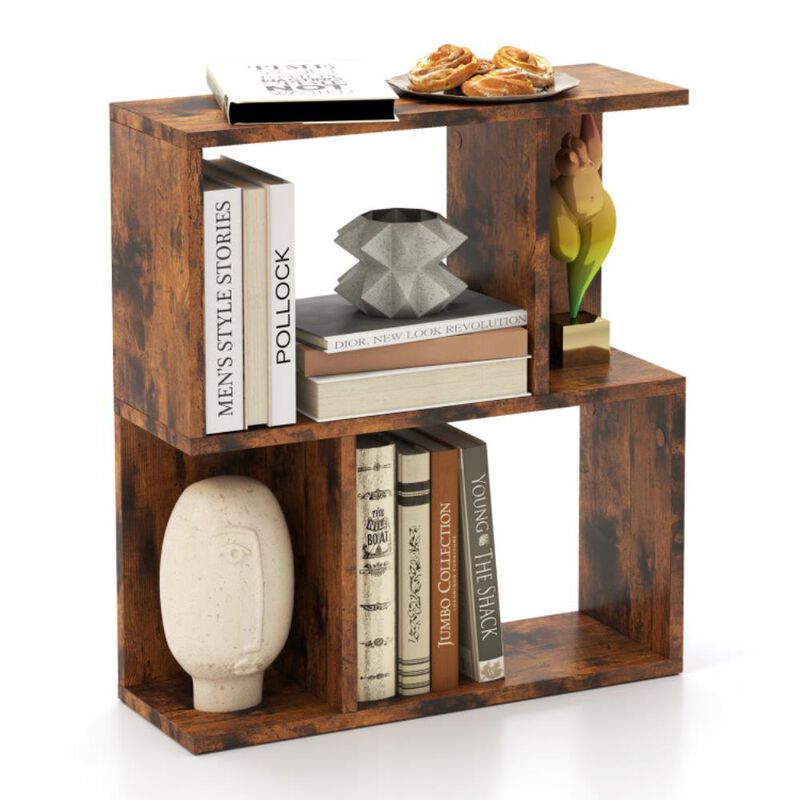Hivvago 3-Tier Bookshelf with Display Shelf for Small Space