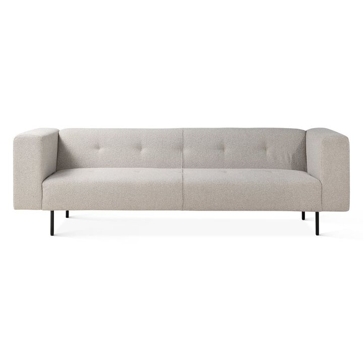 World Interiors Olympia 94 Tufted Sofa in Cream Boucle Fabric