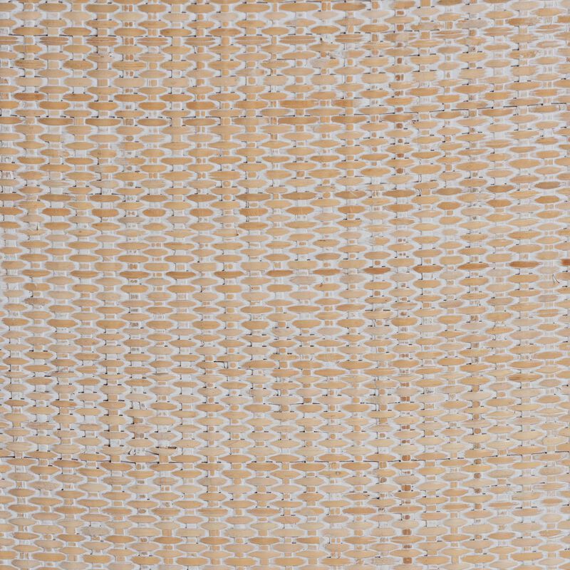 bali & pari Ashford Whitewash Rattan Dining Chair - Mahogany Wood Frame with Handwoven Wicker Backrest and Braided Rope Inserts for Coastal Dining Room image number 6