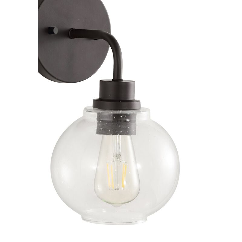 Sandrine Iron/Seeded Glass Cottage Rustic LED Vanity Light