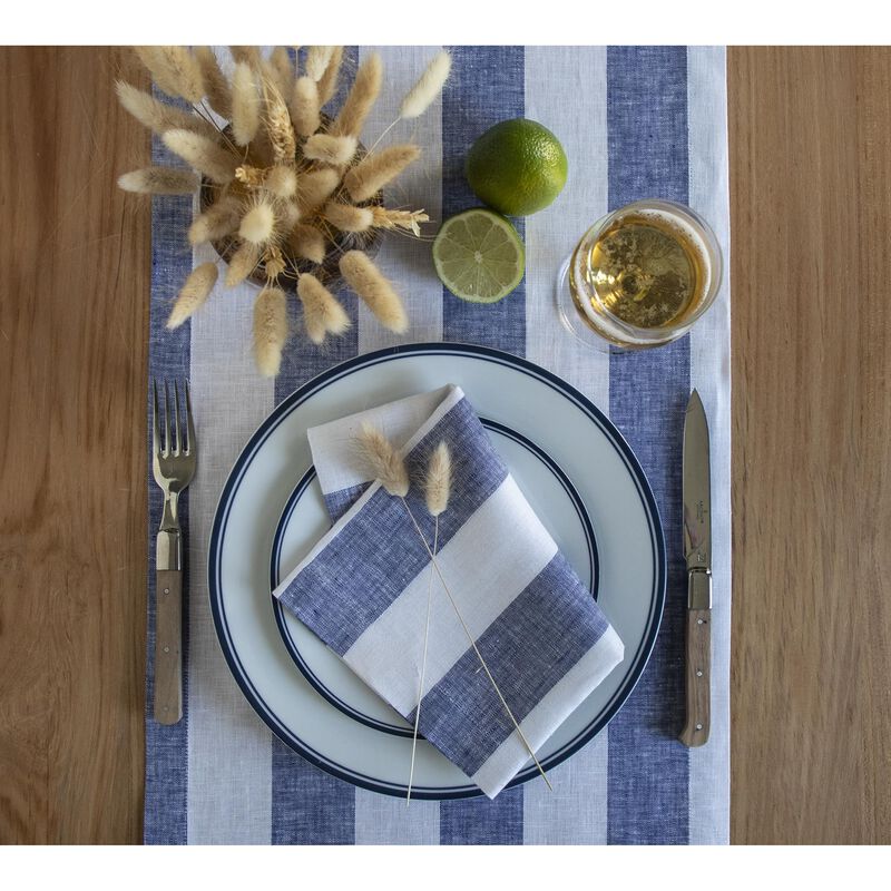 Linen Table Runner - Cabana Stripe