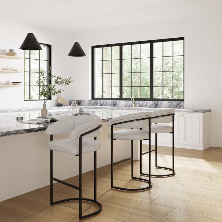 Augusta Gray Bar Stools (Set of 3)