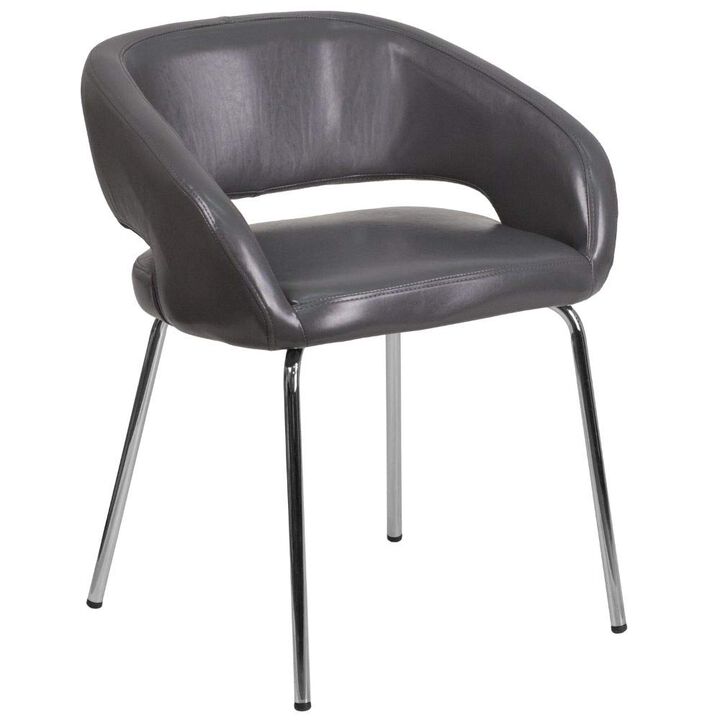 Flash Furniture Fusion Series Contemporary Brown LeatherSoft Side Reception Chair