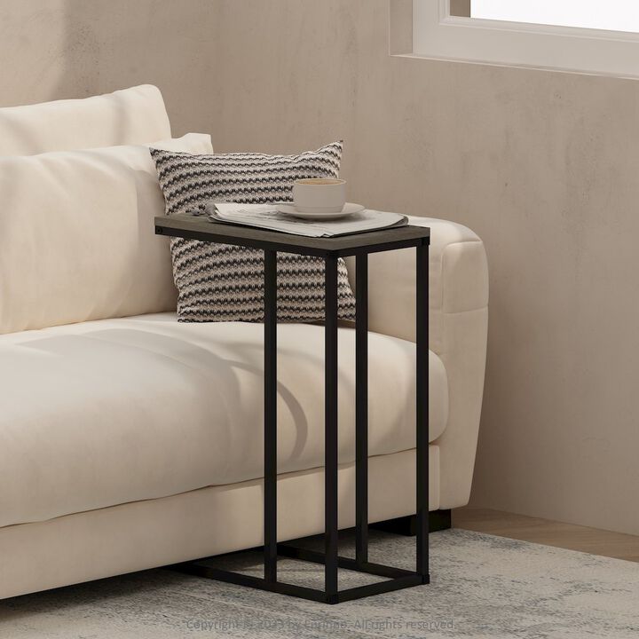 C-Shaped Side Table, End Table for Couch, Sofa & Bed