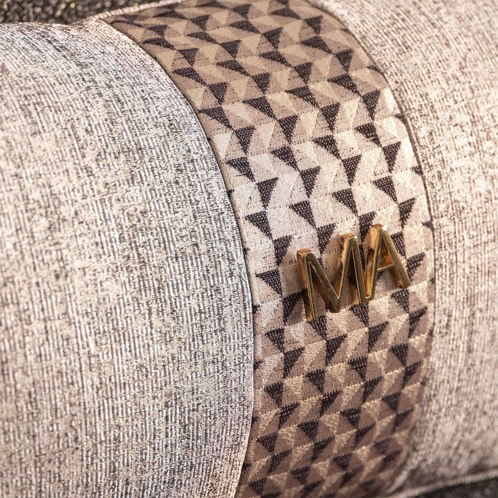 Michael Amini Lisbon Sofa - Onyx/Gold