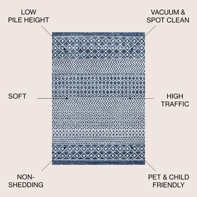 Arta Moroccan Vintage Geometric Rug Area Rug