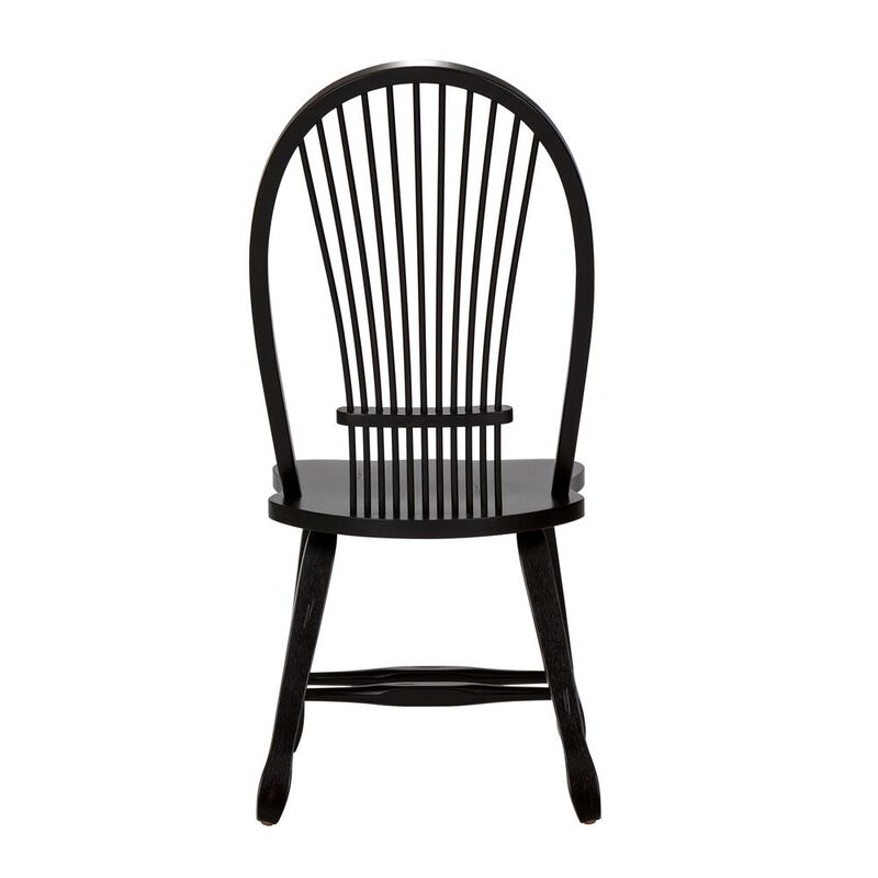 Liberty Furniture Treasures Sheaf Back Side Chair - Black-Set of 2 in Rustic Oak image number 9