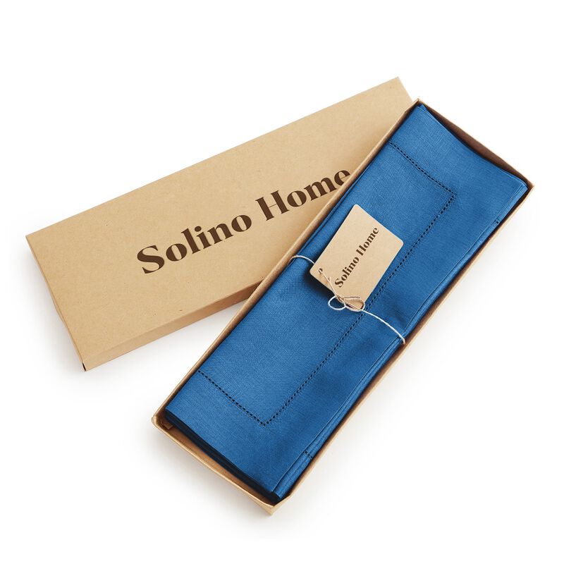 Christmas Linen Table Runner - Classic Hemstitch, Solino Home