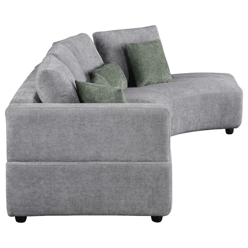 Coaster Co. of America Toscano 134-inch Upholstered Sectional Sofa Grey image number 4