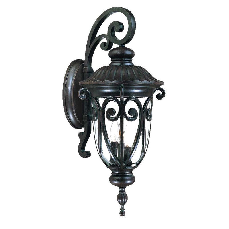Hivvago Naples 3-Light Marbelized Mahogany Wall Light