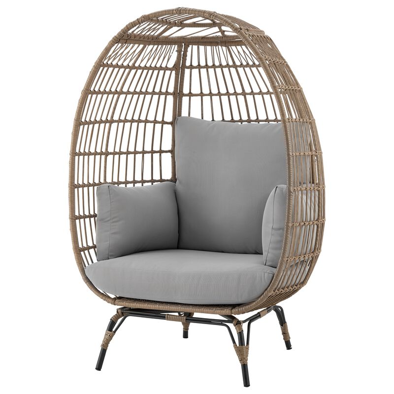 Spezia Gray Patio Egg Chair